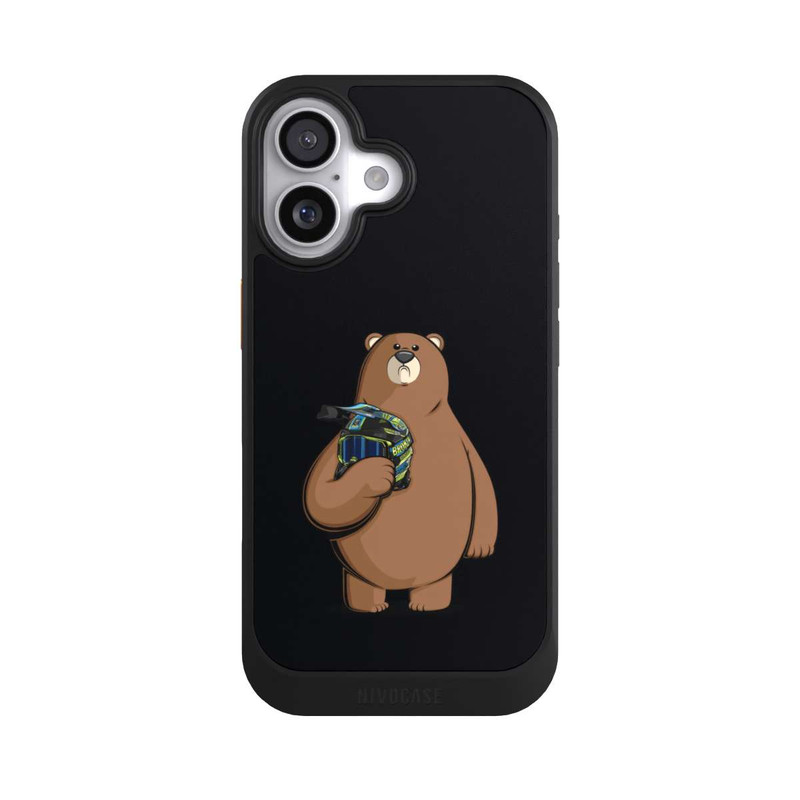 iPhone 17 NIVOcore Der Bär mit dem Helm Schwarz