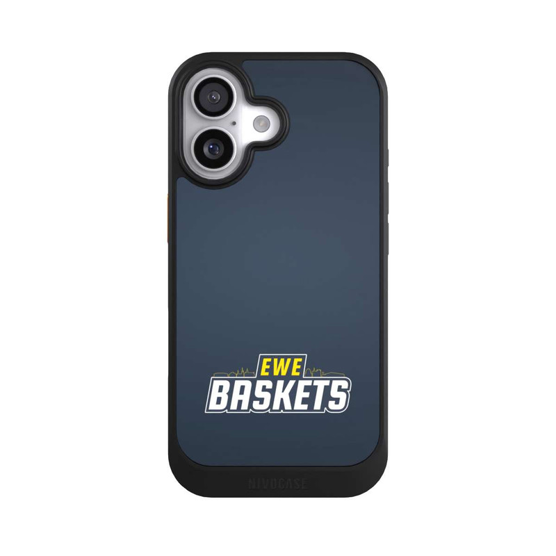 iPhone 17 NIVOcore EWE Baskets Schriftzug Blau