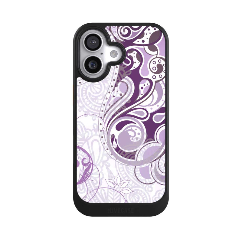 iPhone 17 NIVOcore Lila und weißes Herbstmuster