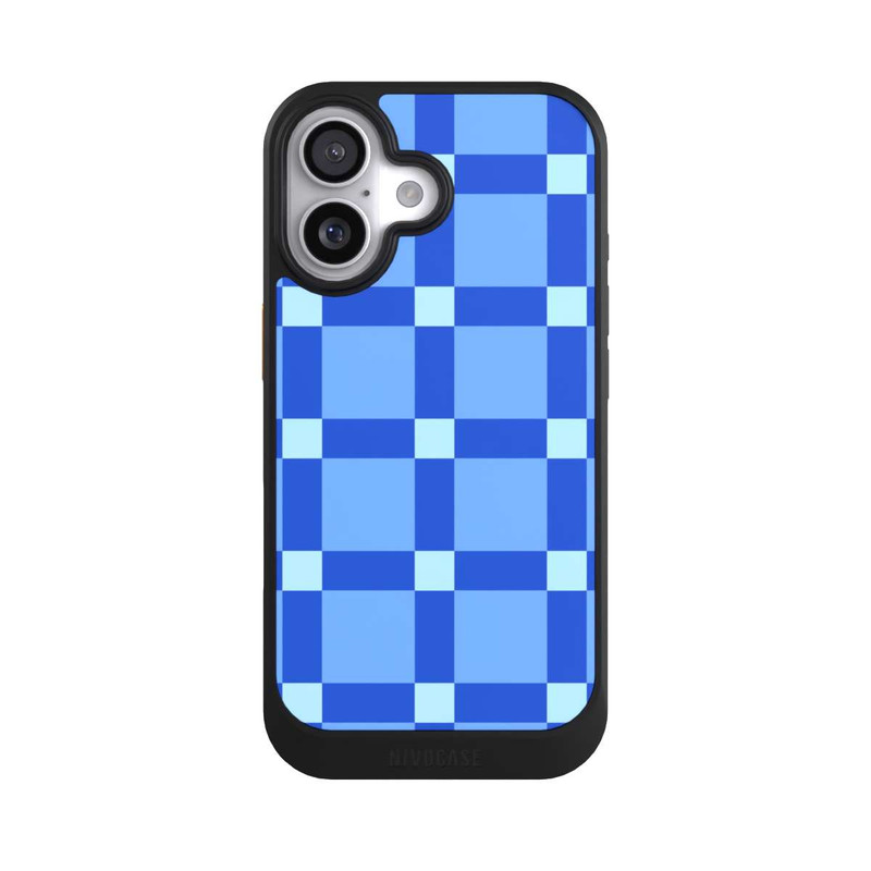 iPhone 17 NIVOcore Big Blue Checked Pattern