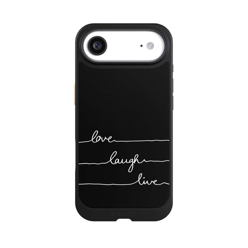iPhone Air NIVOcore Love Laugh Live weiß/schwarz
