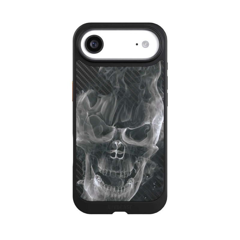 iPhone Air NIVOcore rauchender Totenkopf Carbon