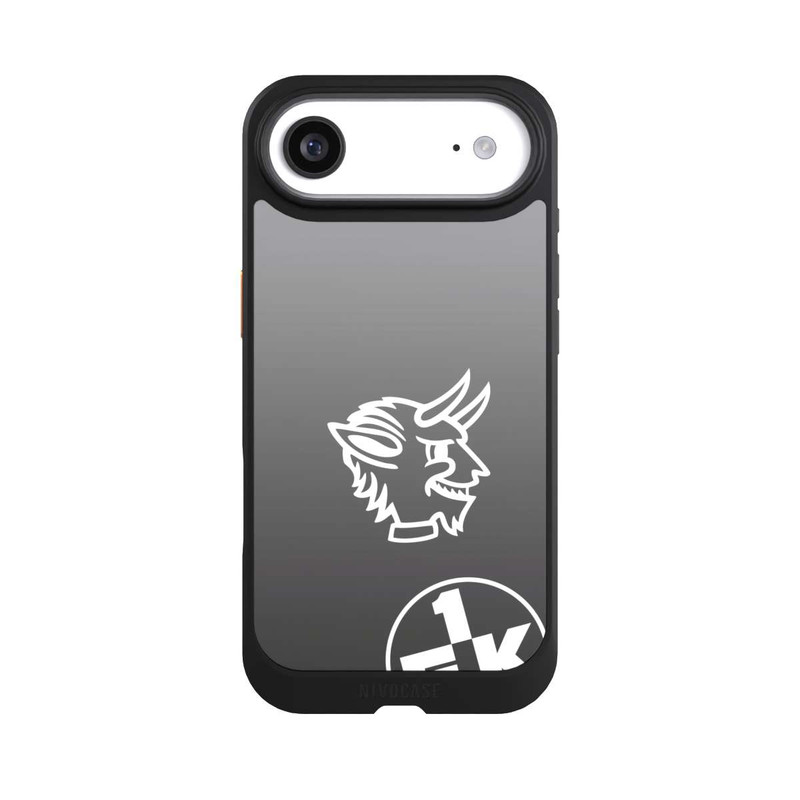 iPhone Air NIVOcore Teufelskopf FCK auf Schwarz