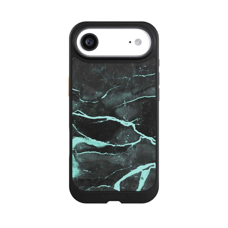 iPhone Air NIVOcore Grauer und blauer Marmor