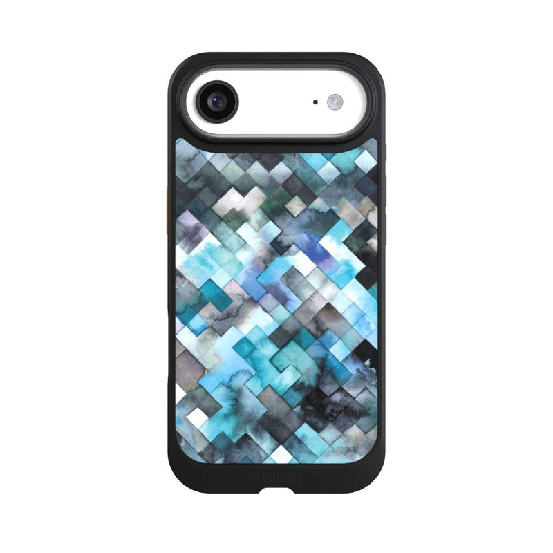 iPhone Air NIVOcore stimmungsvolles geometrisches Muster blau