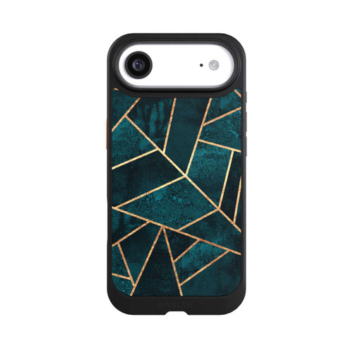 Apple iPhone Air NIVOcore Tief Blaugrün Stein Gold Druck