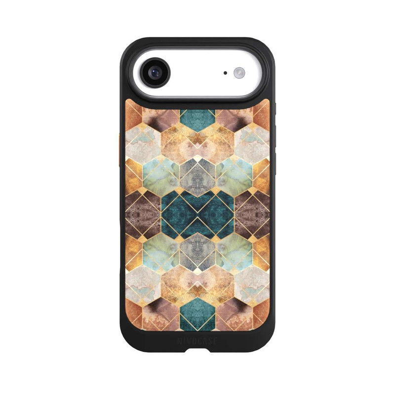 iPhone Air NIVOcore Naturfarbene Sechsecke und Diamanten