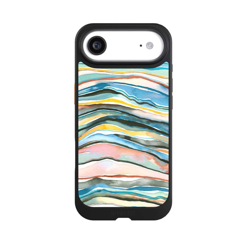 iPhone Air NIVOcore Achatschichten Aquarellblau