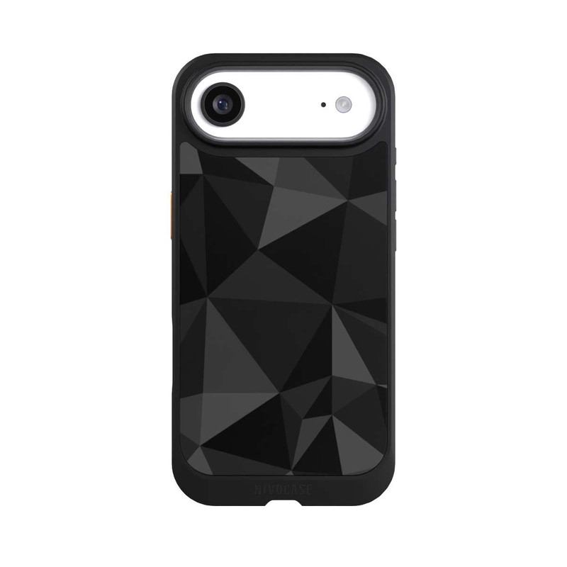iPhone Air NIVOcore Polygonmuster schwarz