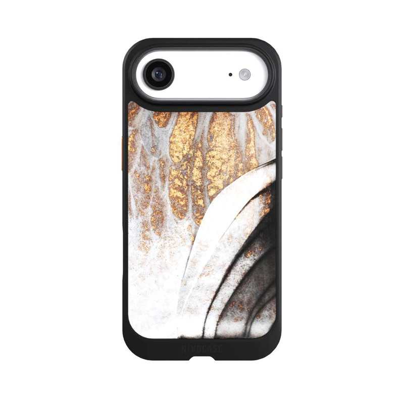 iPhone Air NIVOcore Schwarze und goldene Adern