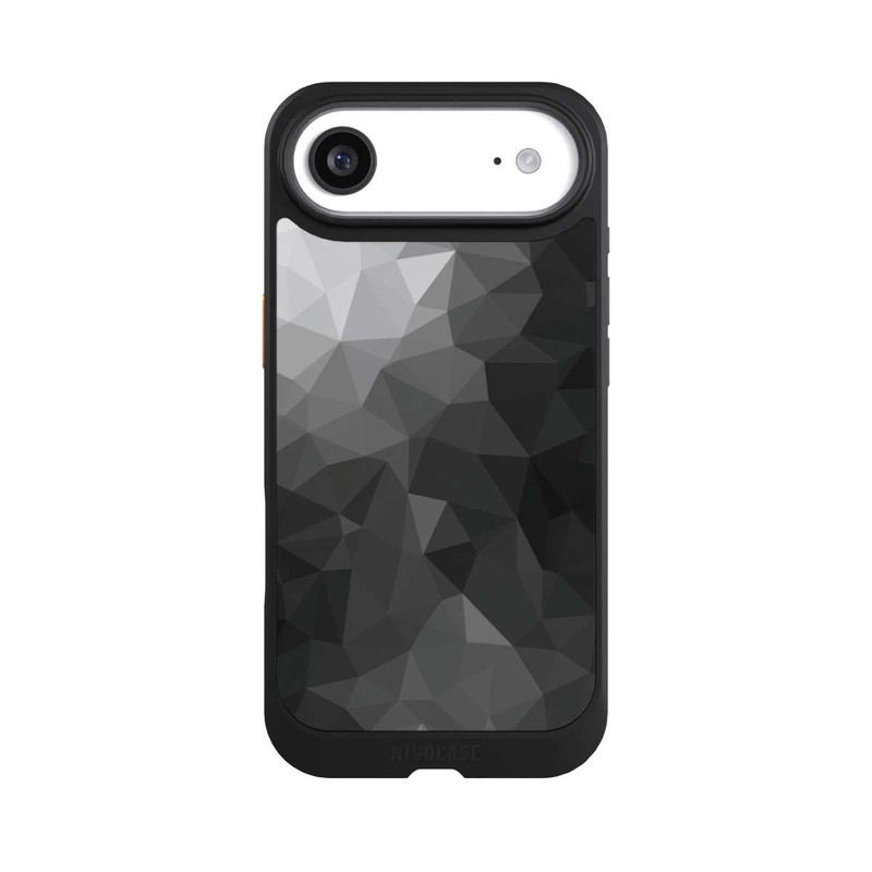 iPhone Air NIVOcore Polygonales Mosaik Schwarz/Weiß