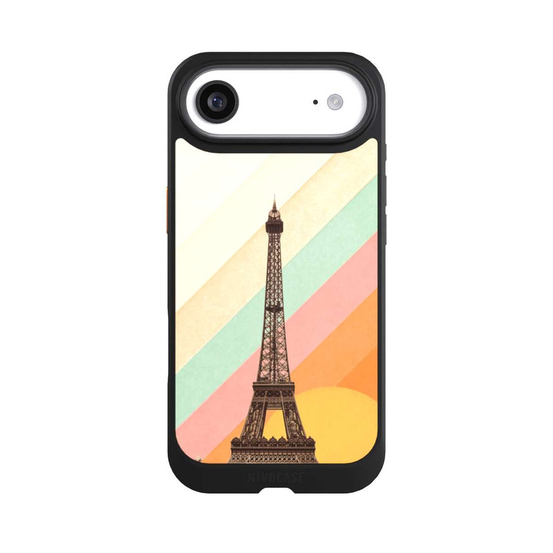 iPhone Air NIVOcore Eiffelturm Regenbogen