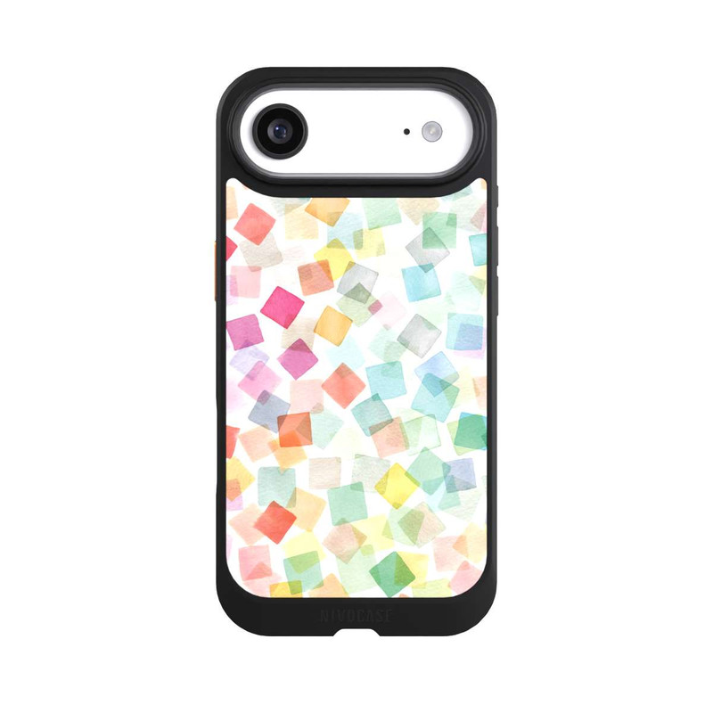 iPhone Air NIVOcore Konfetti geometrische Plaids Regenbogen