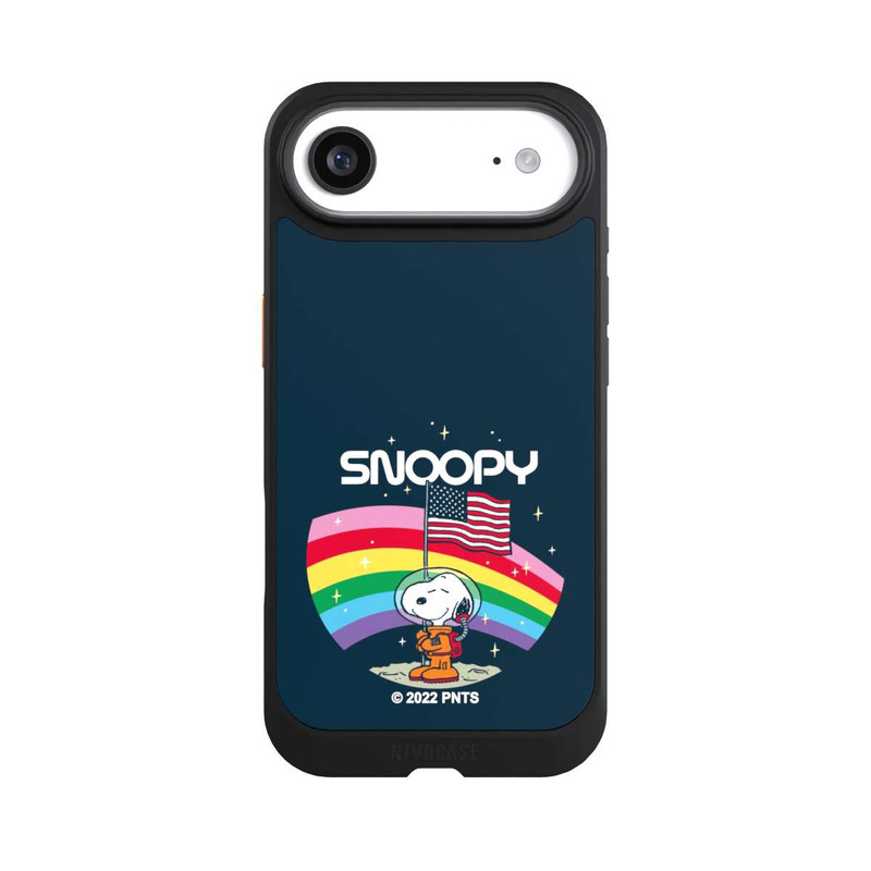 iPhone Air NIVOcore Snoopy Weltraumreisender Regenbogen