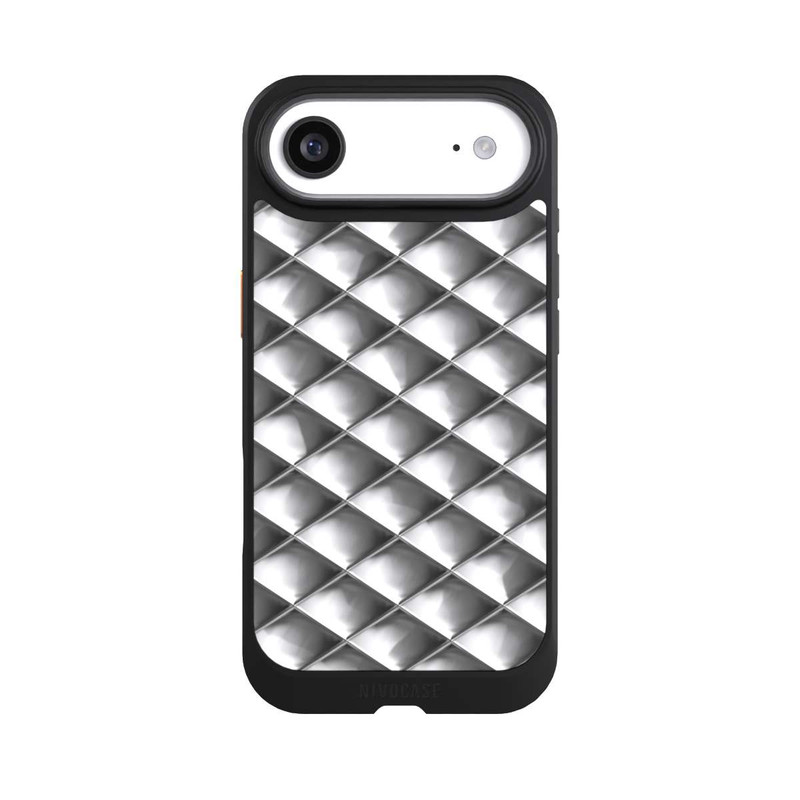 iPhone Air NIVOcore Glamour Silver Squares