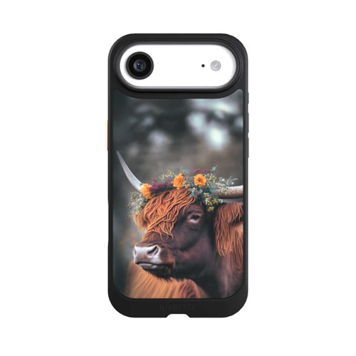Apple iPhone Air NIVOcore Vache des Highlands avec des fleurs avec IA