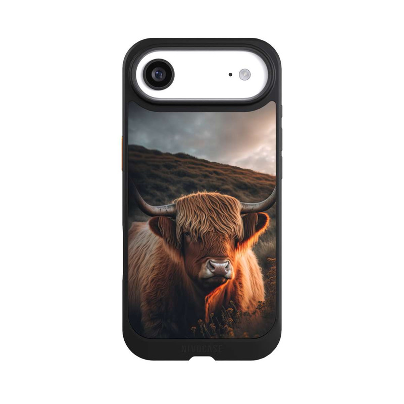 iPhone Air NIVOcore Vache Highland avec de grandes cornes avec IA