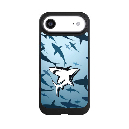 Apple iPhone Air NIVOcore Haie Muster Blau