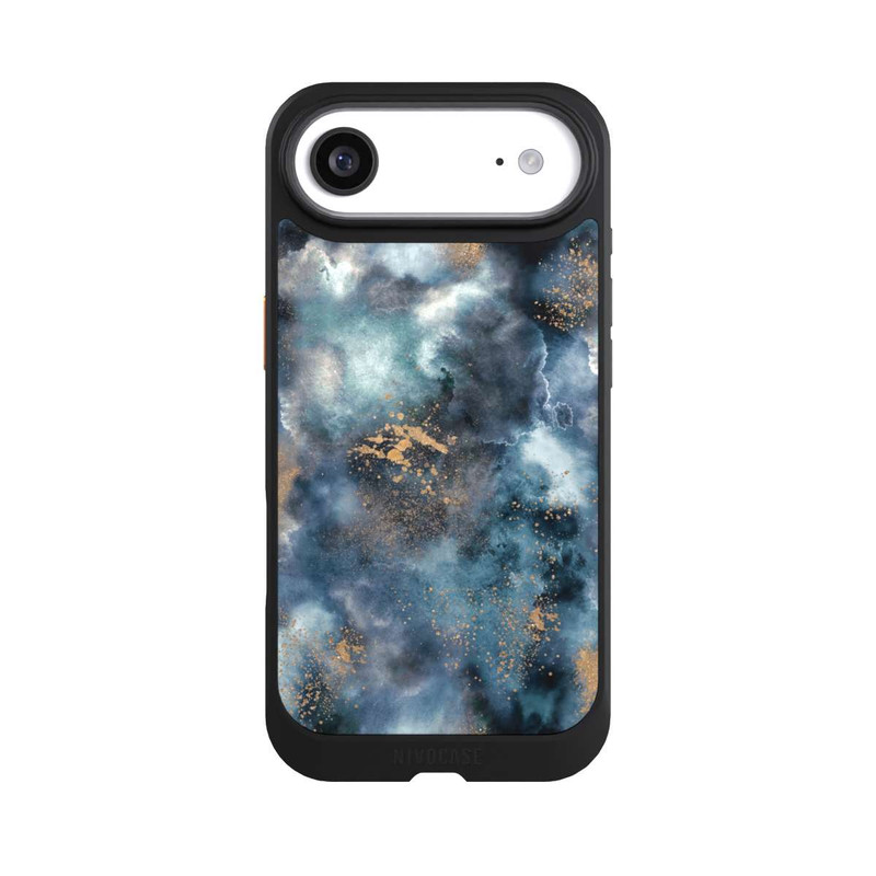 iPhone Air NIVOcore Smoky Marble Watercolor Navy