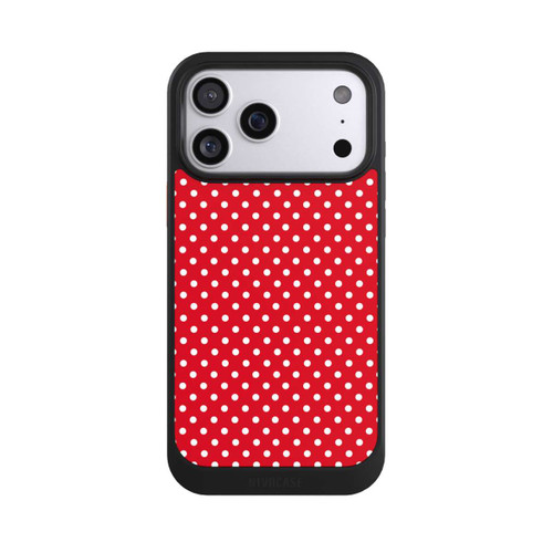 Apple iPhone 17 Pro Max NIVOcore Polka Dots Dunkelrot und Weiß