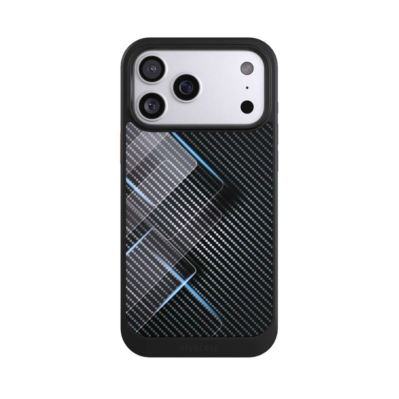 iPhone 17 Pro Max NIVOcore Blue Carbon Lines