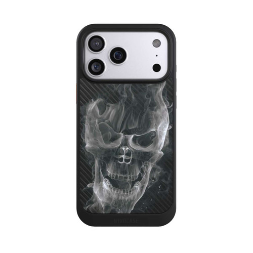 Apple iPhone 17 Pro Max NIVOcore rauchender Totenkopf Carbon