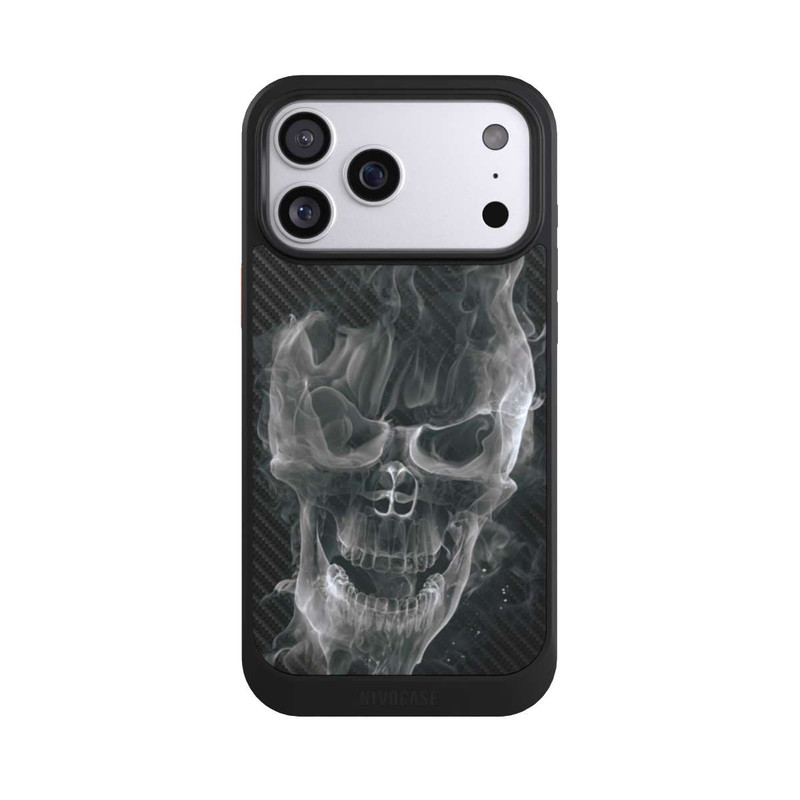 iPhone 17 Pro Max NIVOcore Crâne Fumée Carbone