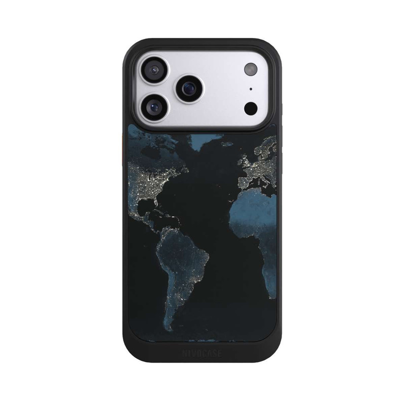 iPhone 17 Pro Max NIVOcore Nachtlichter Weltkarte