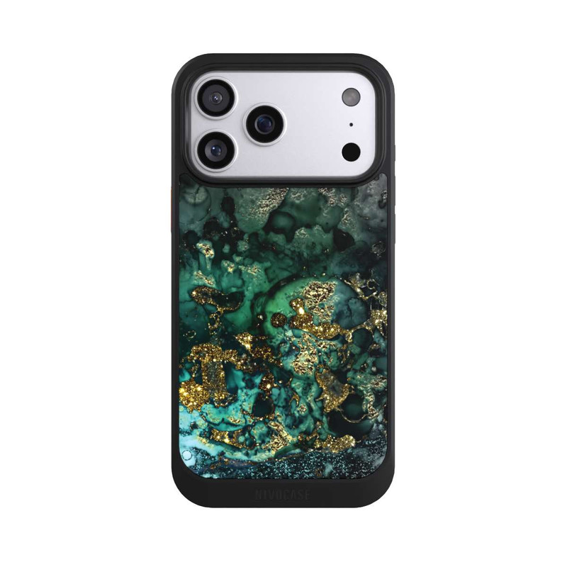 iPhone 17 Pro Max NIVOcore Marbre Cyan Scintillant