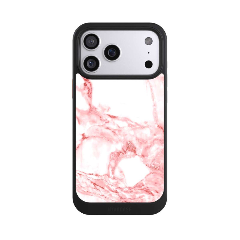 iPhone 17 Pro Max NIVOcore Pink and White Marble