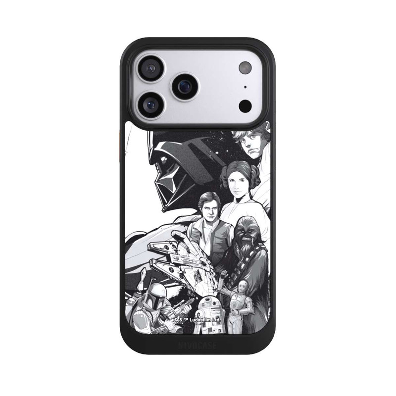 iPhone 17 Pro Max NIVOcore StarWars Charaktere - Schwarz-Weiß