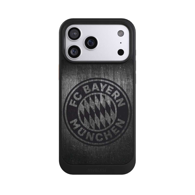 iPhone 17 Pro Max NIVOcore Metalllook FCB Logo einfarbig