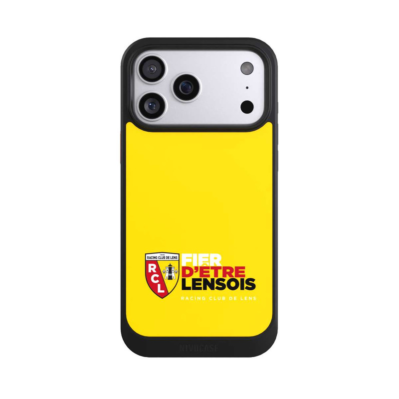 iPhone 17 Pro Max NIVOcore Fond Logo RCL Jaune