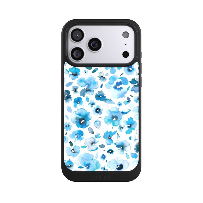 iPhone 17 Pro Max NIVOcore Blaue tropische Blumen