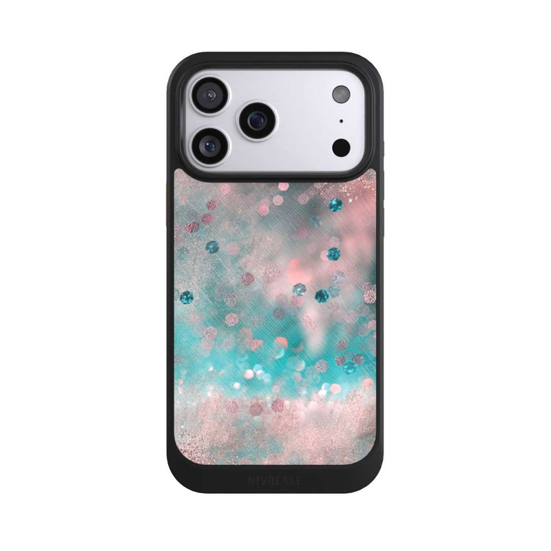 iPhone 17 Pro Max NIVOcore Türkis-glamouröser Glitzerlook