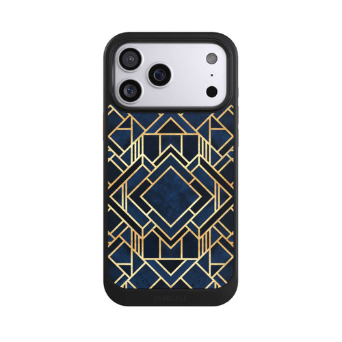 Apple iPhone 17 Pro Max NIVOcore Kunst Deko Blau Golddruck