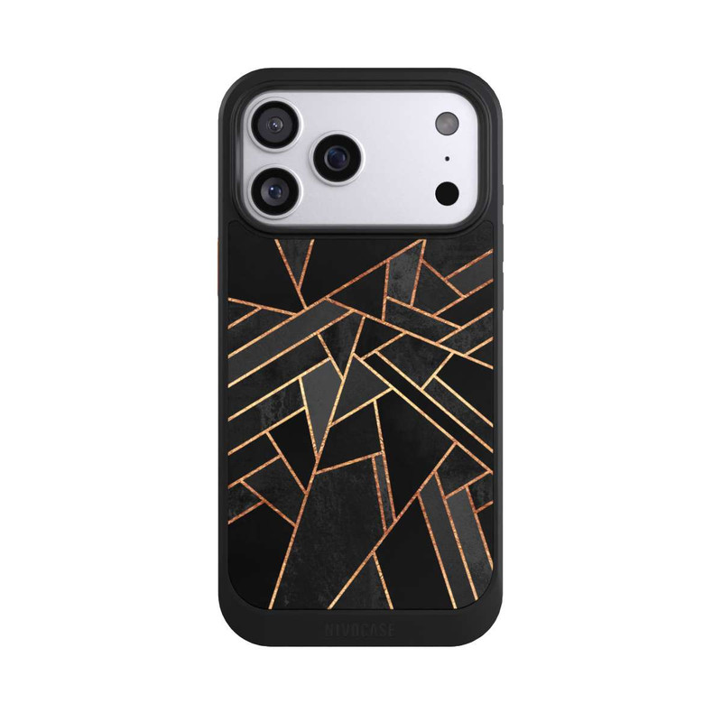 iPhone 17 Pro Max NIVOcore Schwarze Nacht Gold Druck