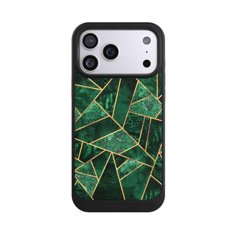 iPhone 17 Pro Max NIVOcore Tief Smaragdgrün Golddruck