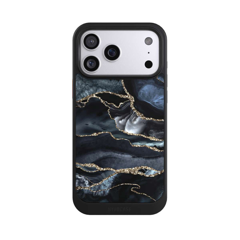 iPhone 17 Pro Max NIVOcore Dunkler Marmor Gold Glitzerlook