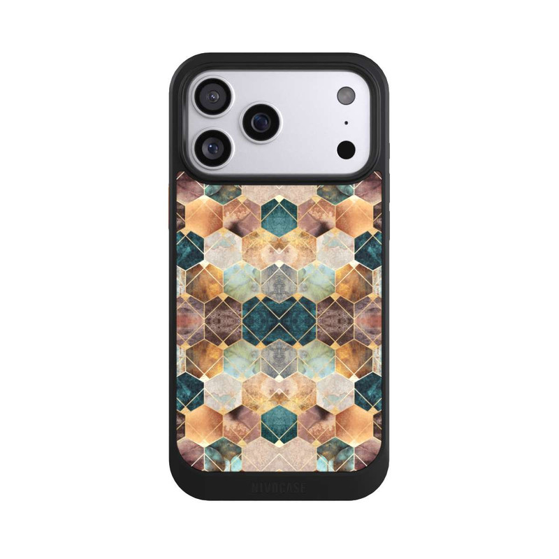 iPhone 17 Pro Max NIVOcore Naturfarbene Sechsecke und Diamanten