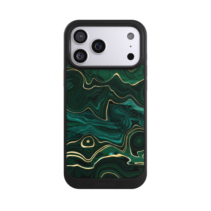 iPhone 17 Pro Max NIVOcore Malachite gold print