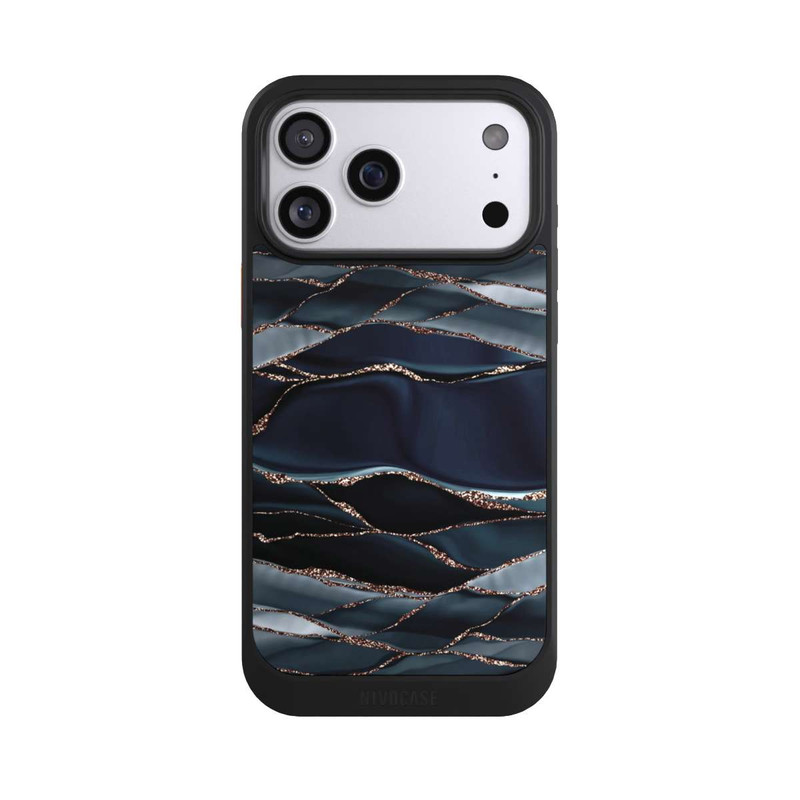 iPhone 17 Pro Max NIVOcore Dunkelgraue Streifen goldener Look
