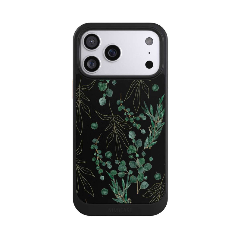 iPhone 17 Pro Max NIVOcore Eukalyptusblätter schwarz