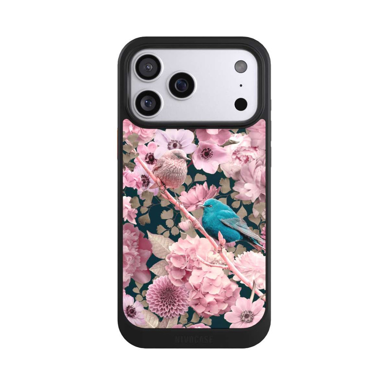 iPhone 17 Pro Max NIVOcore Spatzen im rosa Blumenmuster