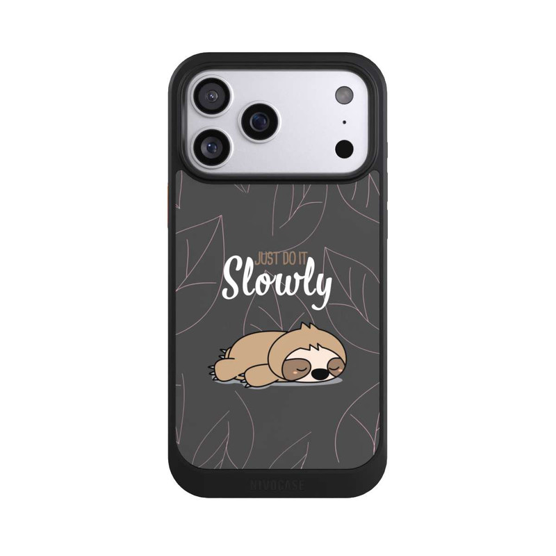 iPhone 17 Pro Max NIVOcore Just Do It Slowly Sloth Grey