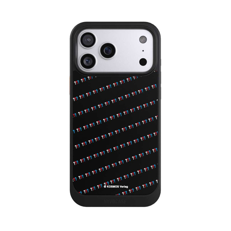 iPhone 17 Pro Max NIVOcore Drei Fragezeichen Muster Schräg