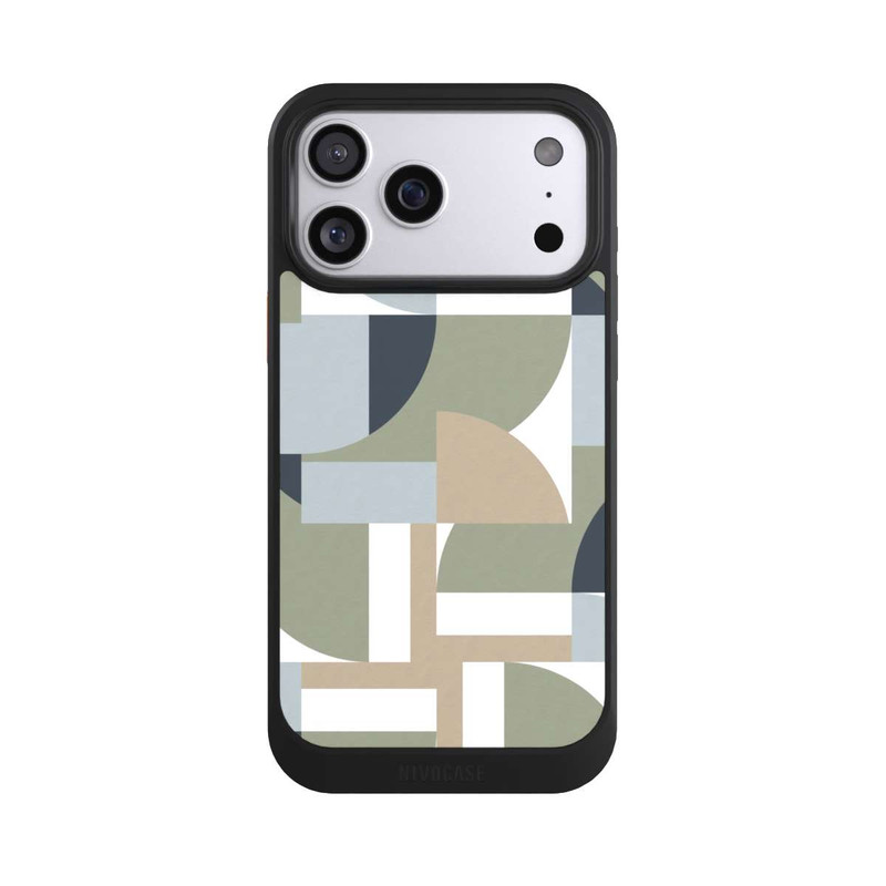 iPhone 17 Pro Max NIVOcore Futuristische Bauhaus Polygone Beige