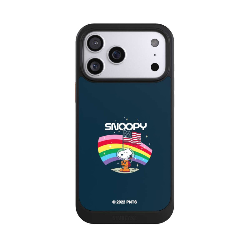 iPhone 17 Pro Max NIVOcore Snoopy Weltraumreisender Regenbogen