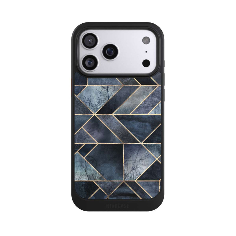 iPhone 17 Pro Max NIVOcore Abstraktes Natur-Dunkelblau