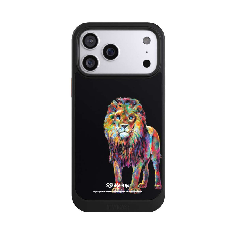 iPhone 17 Pro Max NIVOcore Lion Colorful Art By P.D. Moreno